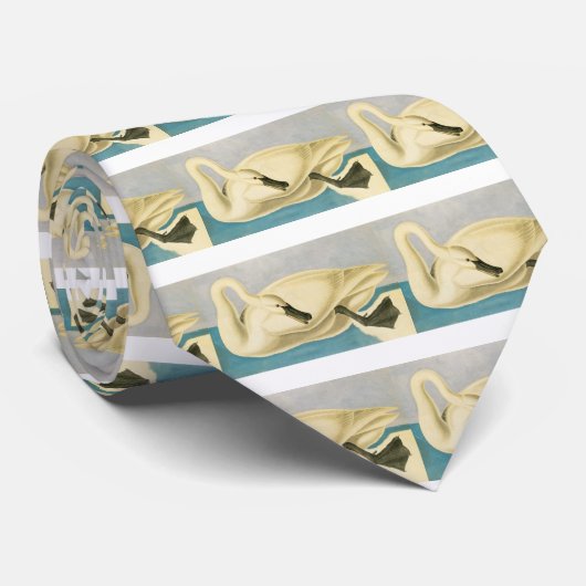 John James Audubon Trumpeter Swan Stropdas (Opgerold)