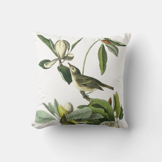 John James Audubon Vireo Pillow Kussen (Voorkant)