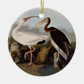 John James Audubon White Ibis Bird Print Classic Keramisch Ornament (Voorkant)