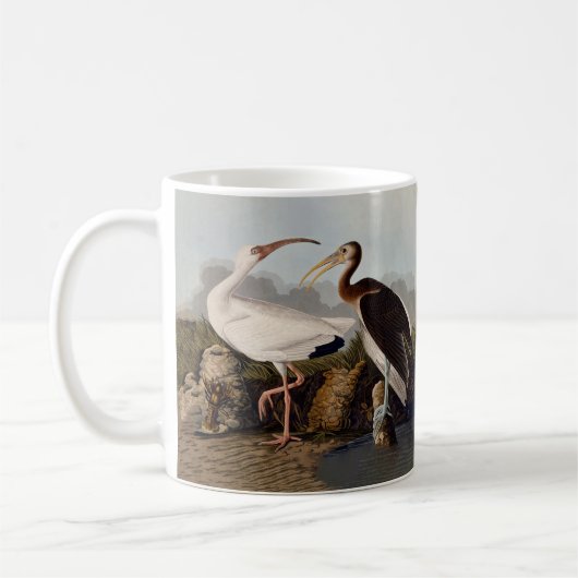 John James Audubon White Ibis Bird Print Classic Koffiemok (Links)