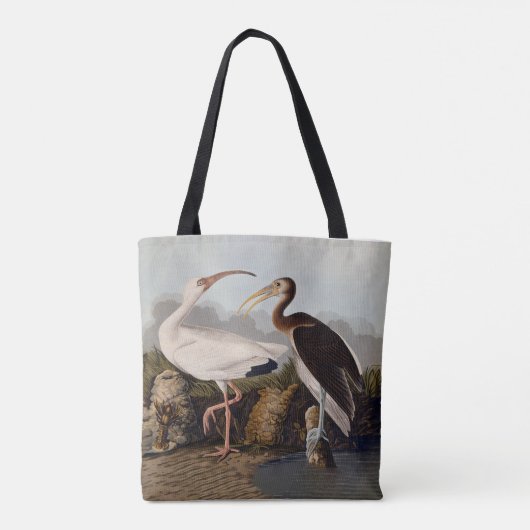 John James Audubon White Ibis Bird Print Classic Tote Bag (Achterkant)