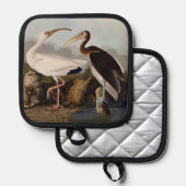 John James Audubon Witte Ibis Vogelprint Klassieke Pannenlap (Voorkant / Achterkant)