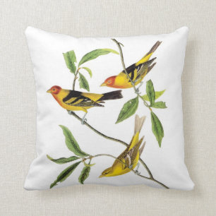 John James Audubon Yellow Tanager Pillow Kussen