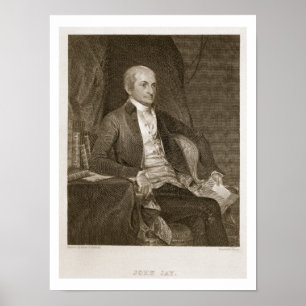 John Jay, gegraveerd door Asher Brown Durand (1796 Poster