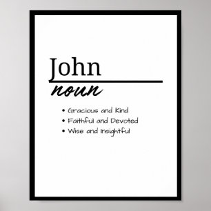 John, jongen gepersonaliseerde naam definitie poster