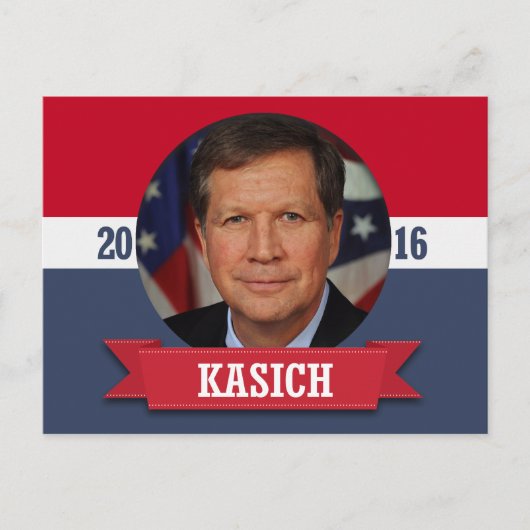 JOHN KASICH 2016 BRIEFKAART (Voorkant)