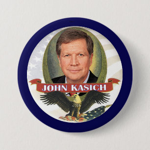 John Kasich 2016 Ronde Button 7,6 Cm