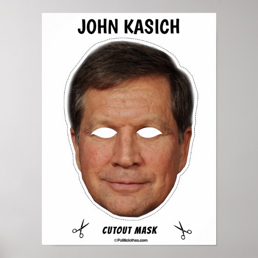 JOHN KASICH Halloween Mask Poster (Voorkant)