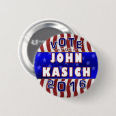 John Kasich President 2016 Verkiezingsrepublikein Ronde Button 5,7 Cm (Voorkant /achterkant)