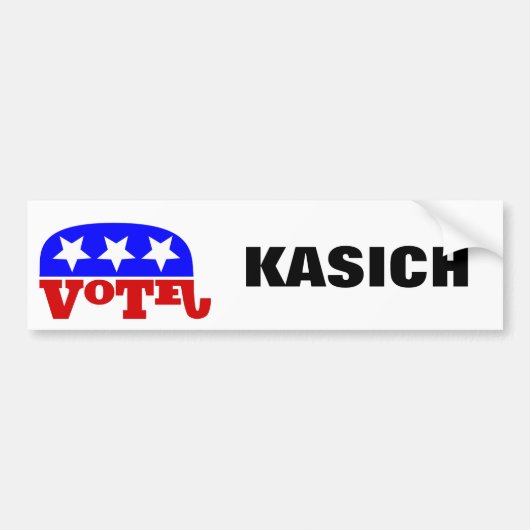 John Kasich Republikeinse olifant Bumpersticker (Voorkant)