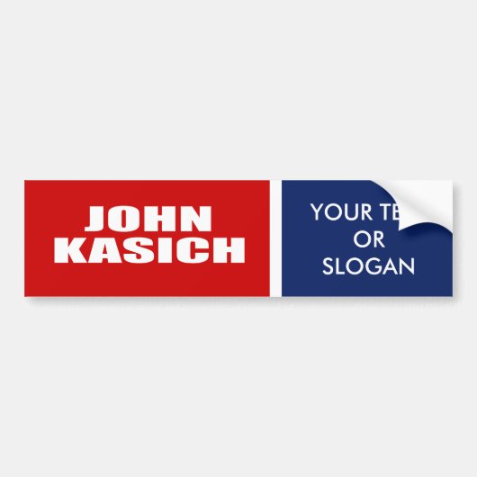 JOHN KASICH VOOR GOVERNOR BUMPERSTICKER (Voorkant)