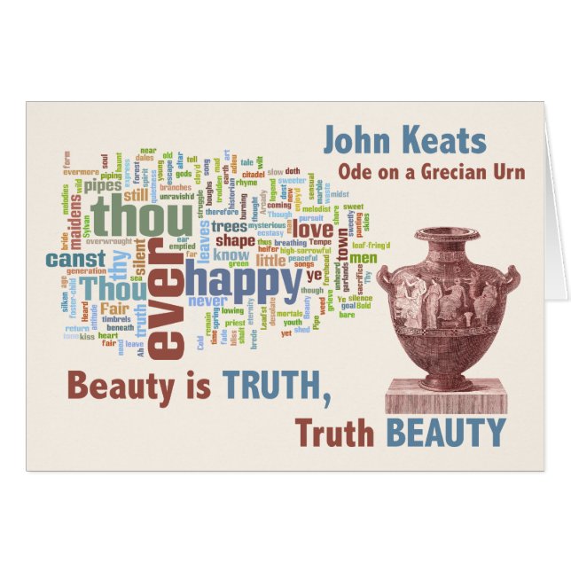John Keats - Beauty is Truth - Grecian Urn - Art (Voorkant Horizontaal)