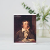 John Keats "Blossom" Quote geeft T - shirts en Kaa Briefkaart (Staand voorkant)