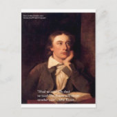 John Keats "Blossom" Quote geeft T - shirts en Kaa Briefkaart (Voorkant)