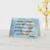 John Keats Butterfly Jubileum Quote Note Card Kaart (Gele Bloem)