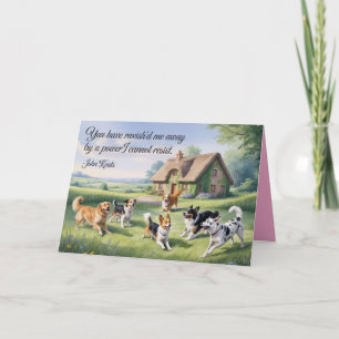 John Keats Hond Valentijnskaart Feestdagen Kaart