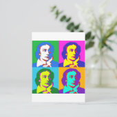 John Keats Pop Art Briefkaart (Staand voorkant)
