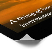 John Keats Quote - Art Print Poster (Hoek)