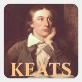 John Keats Square Sticker (Voorkant)