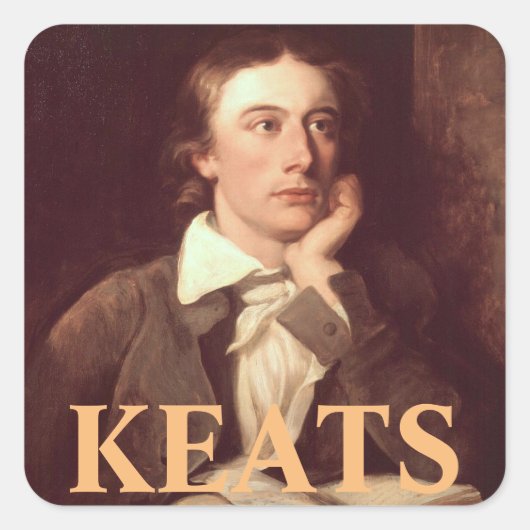 John Keats Square Sticker (Voorkant)
