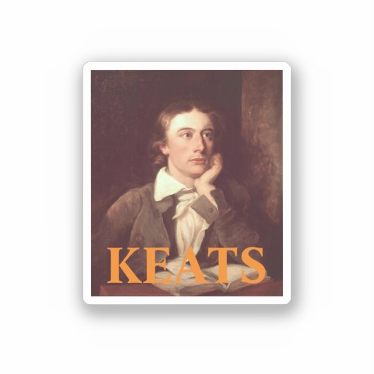 John Keats Square Sticker (Voorkant)