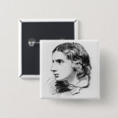John Keats Vierkante Button 5,1 Cm (Voorkant /achterkant)