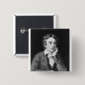 John Keats Vierkante Button 5,1 Cm (Voorkant /achterkant)