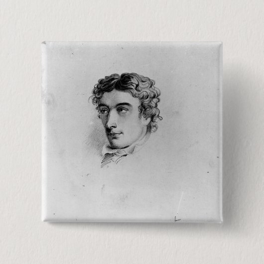 John Keats Vierkante Button 5,1 Cm (Voorkant)