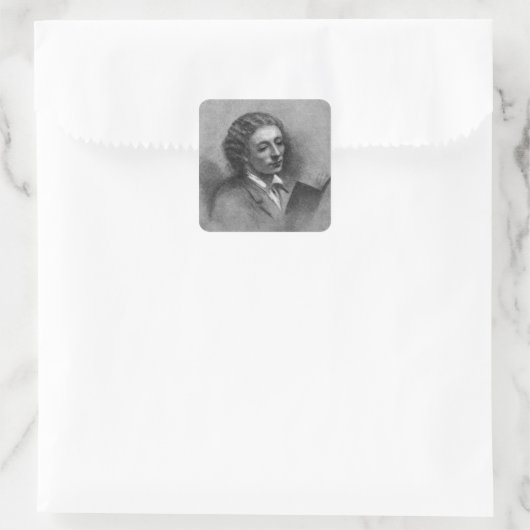 John Keats Vierkante Sticker (Tas)