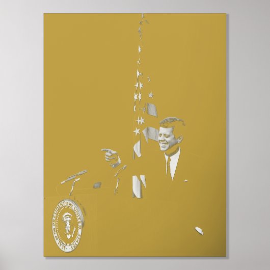 John Kennedy 35e President van de Verenigde Staten Folie Afdrukken (Voorkant)