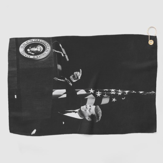 John Kennedy 35e President van de Verenigde Staten Golfhanddoek (Horizontaal)