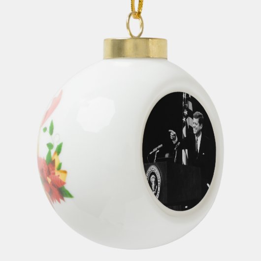 John Kennedy 35e President van de Verenigde Staten Keramische Bal Ornament (Links)