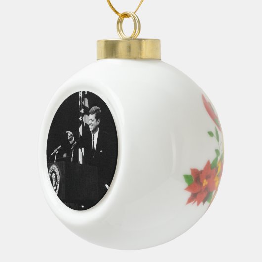John Kennedy 35e President van de Verenigde Staten Keramische Bal Ornament (Rechts)