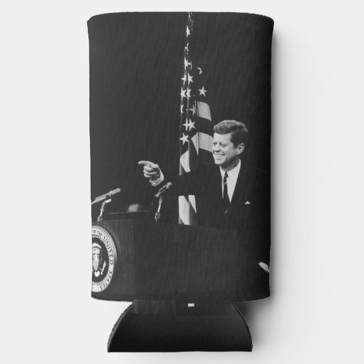 John Kennedy 35e President van de Verenigde Staten Seltzer Blikjeskoeler (Achterkant)