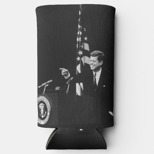 John Kennedy 35e President van de Verenigde Staten Seltzer Blikjeskoeler (Voorkant)