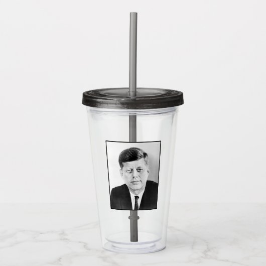 John Kennedy US Presidential White House Portret Acryl Drinkbeker (Voorkant)