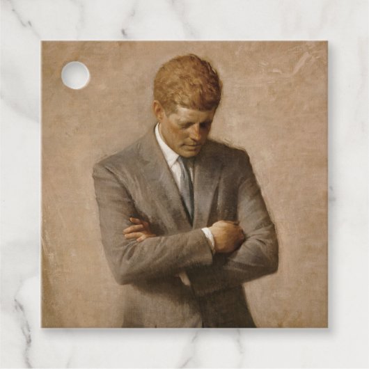 John Kennedy US Presidential White House Portret Bedankjes Labels (Voorkant)
