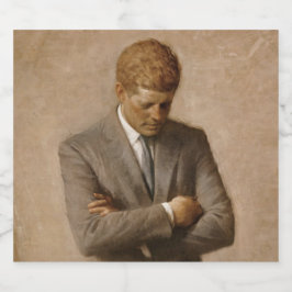 John Kennedy US Presidential White House Portret Bier Etiket