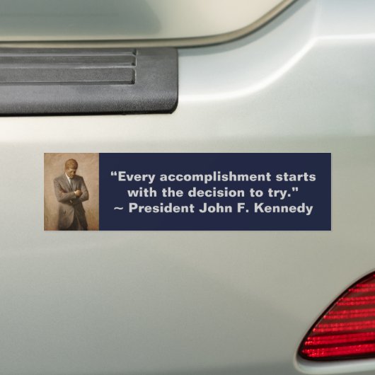 John Kennedy US Presidential White House Portret Bumpersticker (Op auto)