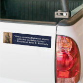 John Kennedy US Presidential White House Portret Bumpersticker (Op Truck)
