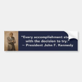 John Kennedy US Presidential White House Portret Bumpersticker (Voorkant)
