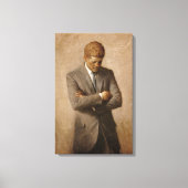 John Kennedy US Presidential White House Portret Canvas Afdruk (Voorkant)