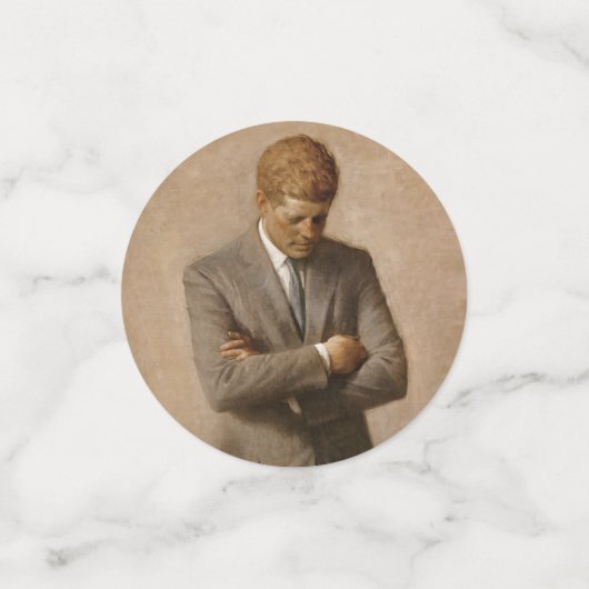 John Kennedy US Presidential White House Portret Confetti (Kleine voorkant)
