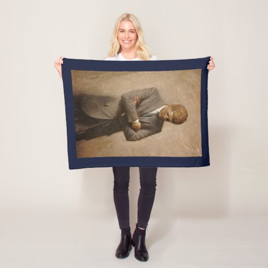 John Kennedy US Presidential White House Portret Fleece Deken (In situ)