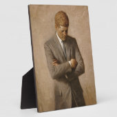 John Kennedy US Presidential White House Portret Fotoplaat (Zijkant)