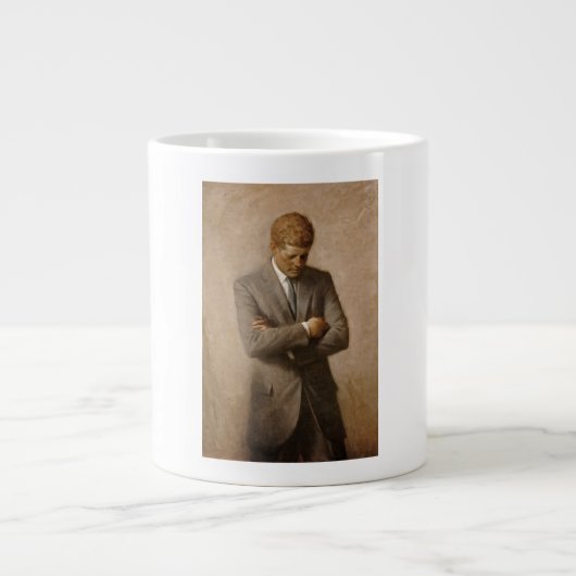John Kennedy US Presidential White House Portret Grote Koffiekop (Voorkant)