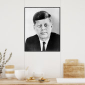 John Kennedy US Presidential White House Portret Poster (Keuken)