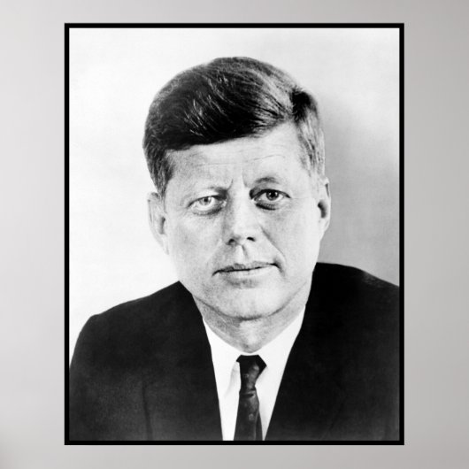 John Kennedy US Presidential White House Portret Poster (Voorkant)
