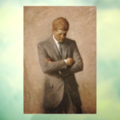 John Kennedy US Presidential White House Portret Raamsticker (Vel 3)