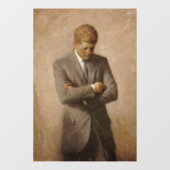 John Kennedy US Presidential White House Portret Raamsticker (Vel)